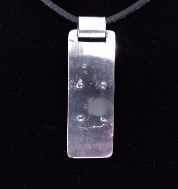 Silver, iron and copper pendant (back)