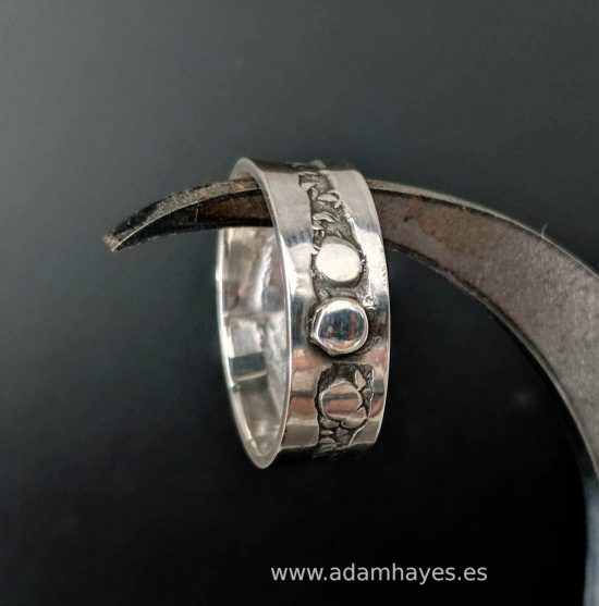 Stamped silver ring